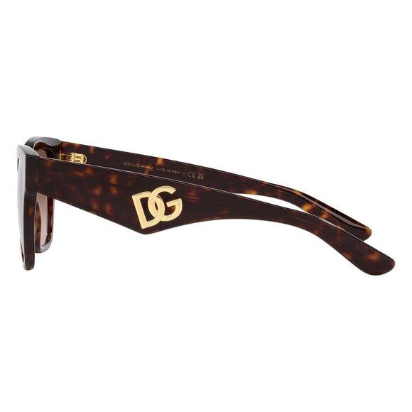 New Dolce & Gabbana Havana Butterfly DG4437 502/13 Sunglasses Women - Picture 3 of 4